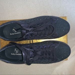 Embellished tie up sneaker worn once